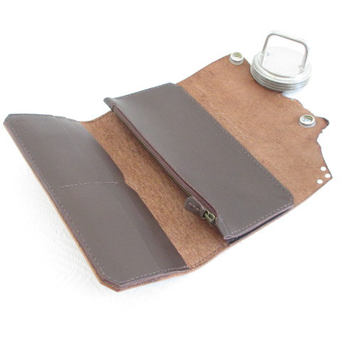 ワンオフ♪《biker mono》サドルレザー・ダブルコンチョ・ロングウォレット・059・復刻