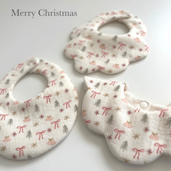 ふんわりぽこぽこダブルガーゼスタイ✺黄色とピンクの可愛い小花