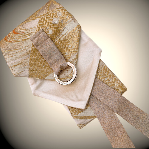 金刺繍 高級感抜群 サッシュベルト リボン ウエスト 60〜90cm サッシュ