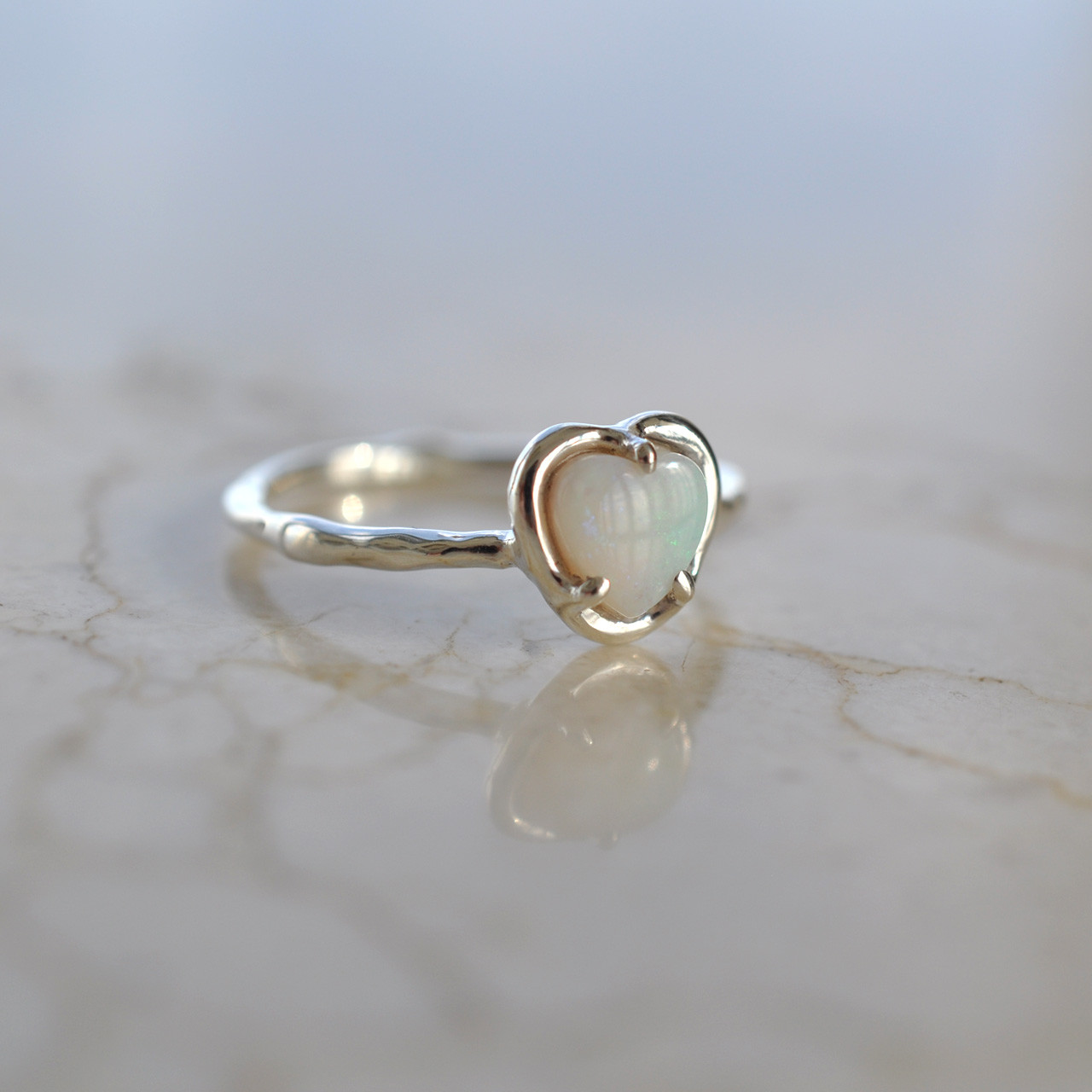 Opal Ring　オパール ハート リング