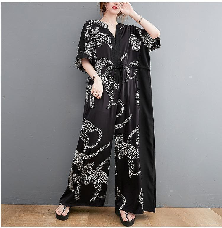 大きいサイズ　レディース　夏秋　オールインワン　つなぎ　パンツ 4,844円