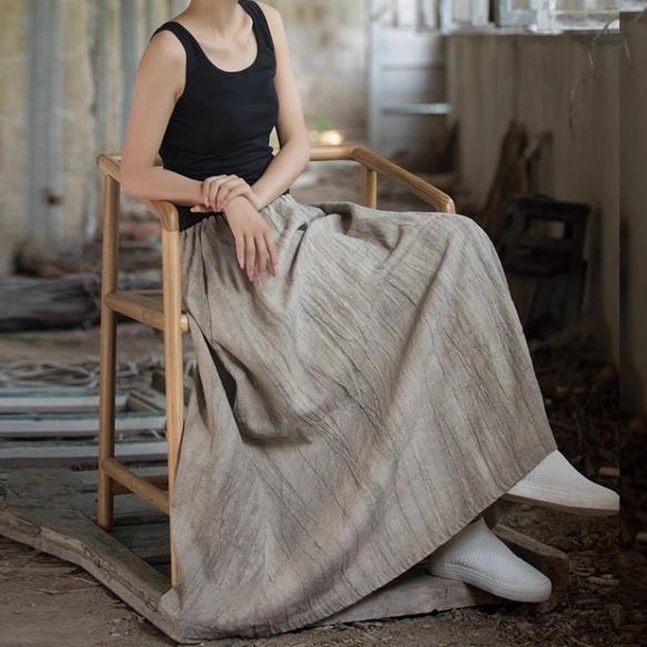 新品 *綿麻スカート*スカート* カジュアル *高品質*春*夏*秋