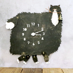 アンニュイなチベットスナギツネ レギュラーサイズ 時計 木製 掛け時計