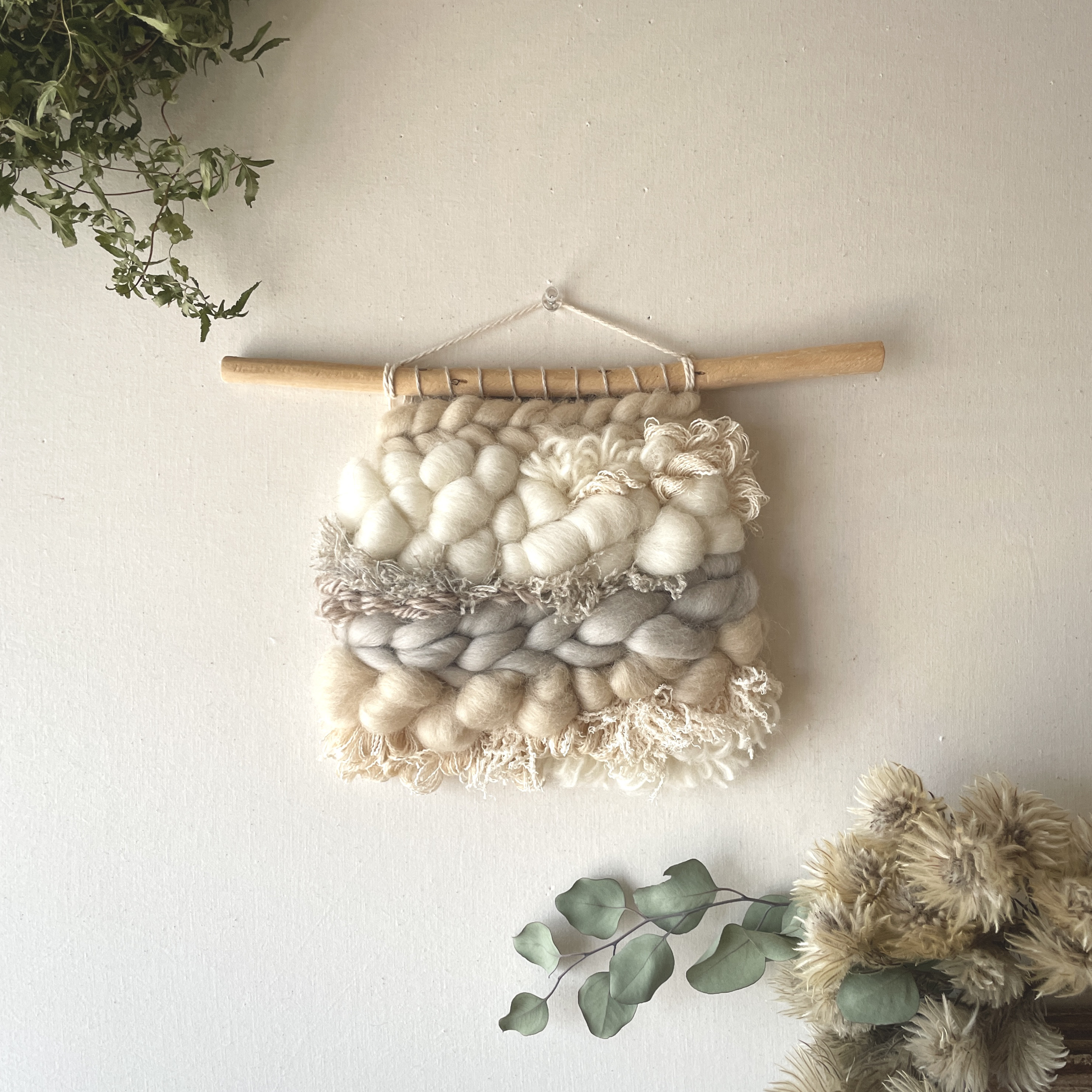 【一点もの】流木 ウィービング タペストリー『spice milk,  o.』