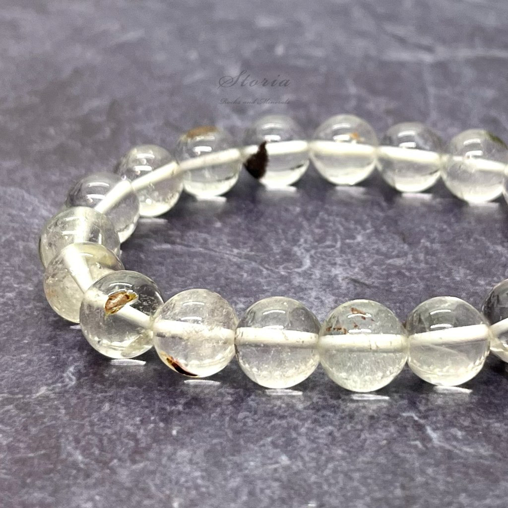 【一点もの】10mm ガネーシュヒマール産 ライモナイト入りガーデンクォーツ ブレスレット