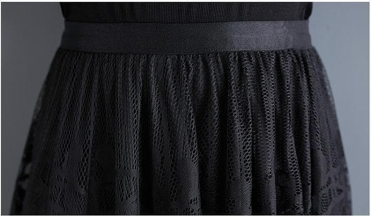 大きいサイズ ロング　スカート　レース　レディース 秋冬　春 新品h