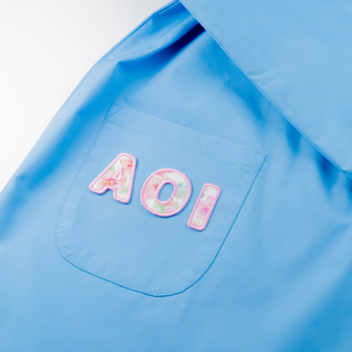 3.5㎝丸文字アルファベットワッペン ☆リバティ生地使用 アイロン