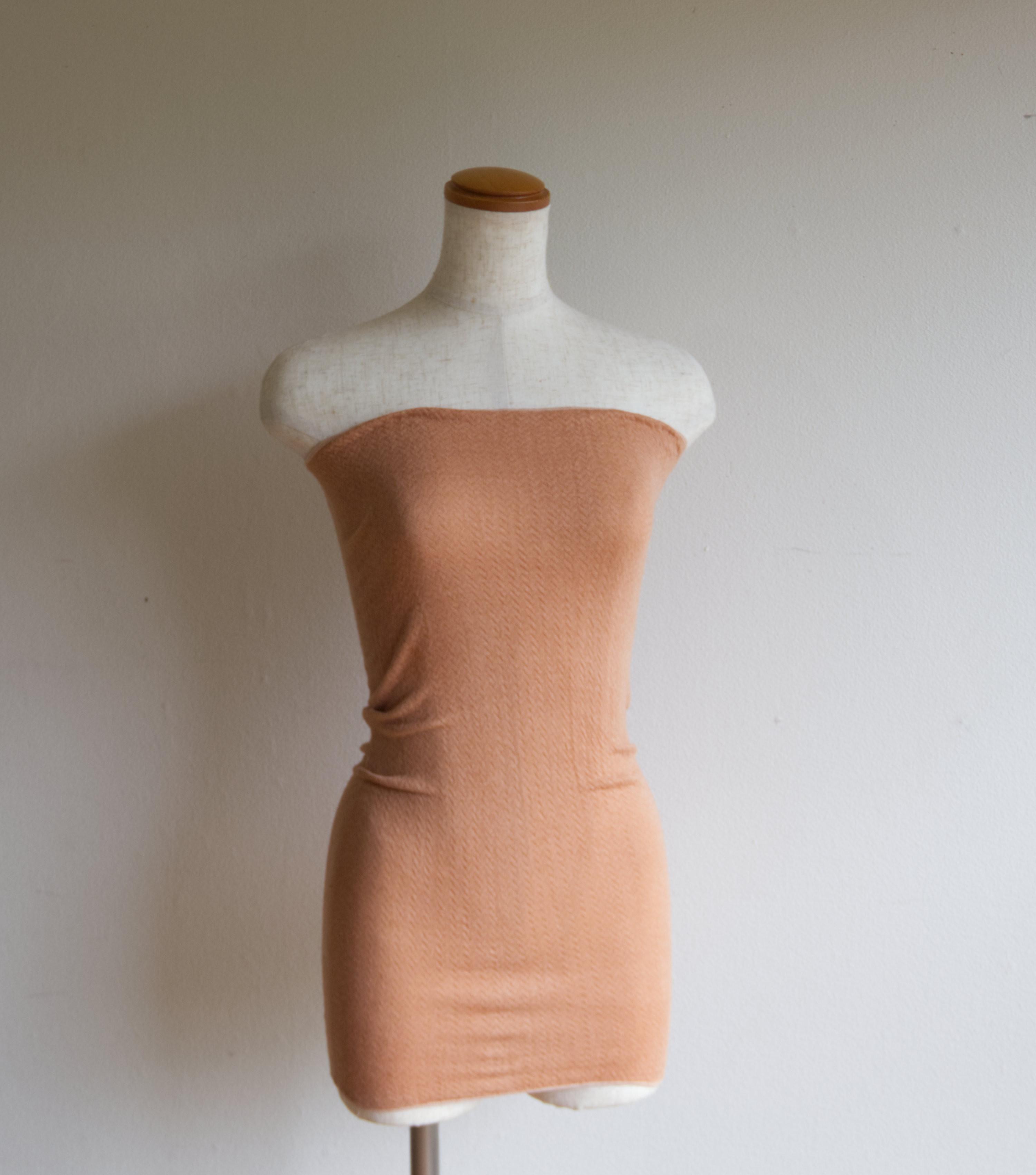 ふわふわロング腹巻　満月染め★　びわの葉＆マコモ＆レモングラス染め　絹コットン　温活　冷え取り