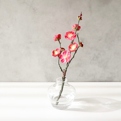 梅の花 造花 一輪挿し アレンジ紅梅 枝もの 水やり不要 玄関 卓上 和室