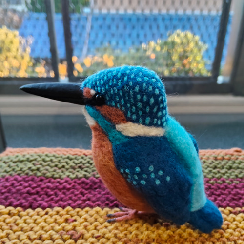 羊毛フェルト カワセミ 鳥 野鳥 羊毛フェルト Musa 通販 20194433