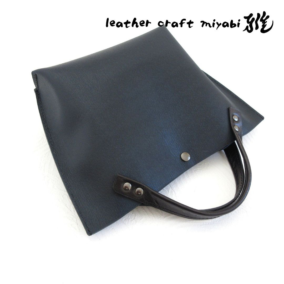 手縫い♪《牛革》底マチワイド・ショートハンドル・ミニトート・ヘアライン加工・0608・復刻