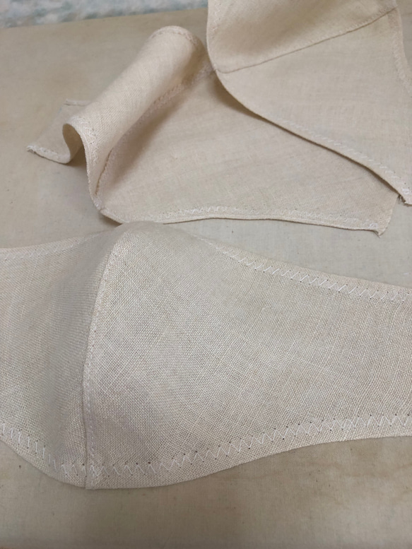 ヘンプ一重仕立てマスク 2枚目の画像