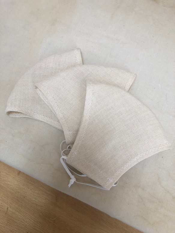 ヘンプ一重仕立てマスク 3枚目の画像