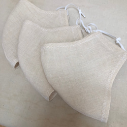 ヘンプ一重仕立てマスク 4枚目の画像