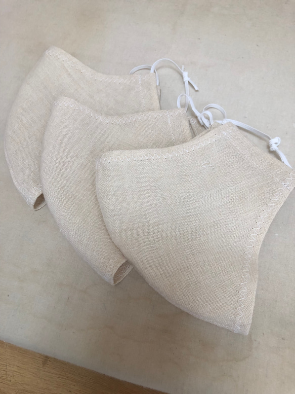 ヘンプ一重仕立てマスク 4枚目の画像