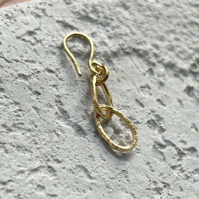 K24 Pure Gold Classic EarringsnⅢ◇純金の揺れるクラシックピアス (片耳分～）
