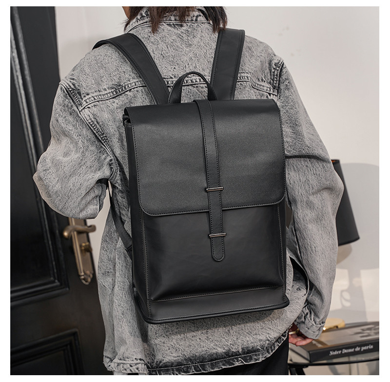 新型レトロランドセル韓国版トレンド男性バッグ旅行リュックファンマPU大容量ランドセルパソコンバッグ