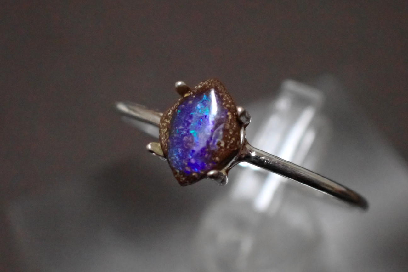 ボルダーオパール　リング