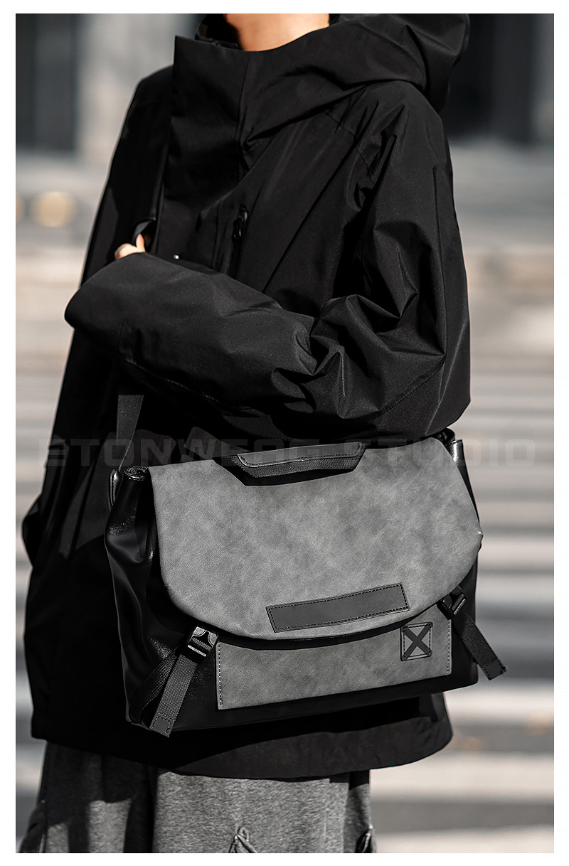 ショルダーバッグ男性シンプルカジュアル大容量斜めショルダーバッグ潮韓版革製男性バッグリュックサックファッションビジネスハ 4,293円