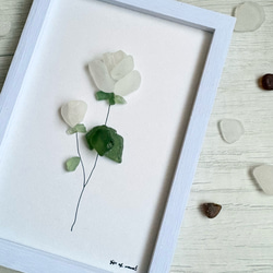 シーグラス ツリー シマエナガ シーグラスアート インテリア雑貨