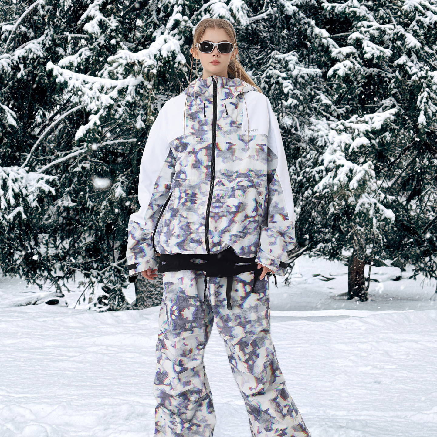 25-26限定 スノーボードウェア 迷彩 上下セット ジャケット パンツ メンズ レディース スキーウェア SN008