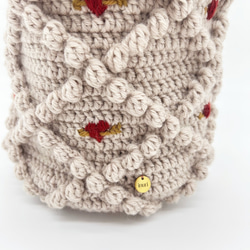 Tyrolean basket (PK beige×RD)チロリアンバスケット 3枚目の画像