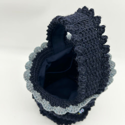 Tyrolean basket (navy×SX)チロリアンバスケット 4枚目の画像