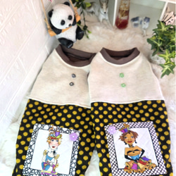 ハンドメイド犬服【ベストオブモリス・お洒落パフスリーブワンピース】犬の服 ハンドメイド犬服【ベストオブモリス・お洒落パフスリーブワンピース