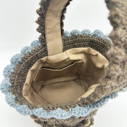 Tyrolean basket (brown×PL×LGR)チロリアンバスケット 4枚目の画像