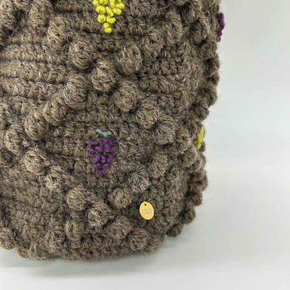 Tyrolean basket (brown×PL×LGR)チロリアンバスケット 3枚目の画像