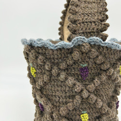 Tyrolean basket (brown×PL×LGR)チロリアンバスケット 2枚目の画像