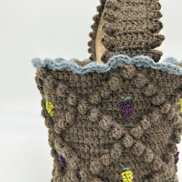 Tyrolean basket (brown×PL×LGR)チロリアンバスケット 2枚目の画像