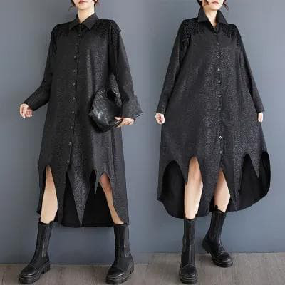 新品イレギュラー　ヘム　シャツ　大きいサイズ レディース 秋冬　春 長袖t