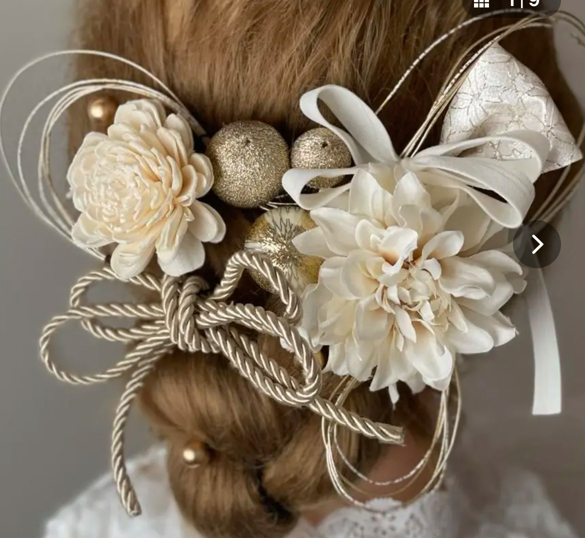 【純白紫陽花とダリア】髪飾り　/成人式　/卒業式　結婚式　振袖　色打掛　袴