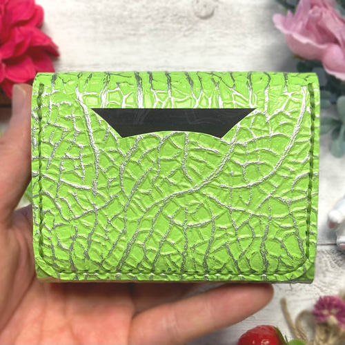 ❤【新作♪】【猫×メロン♪】お洒落可愛い猫モチーフのコンパクトミニ財布♪メロン柄 ❤【新作♪】【猫×メロン♪】お洒落可愛い猫モチーフのコンパクトミニ