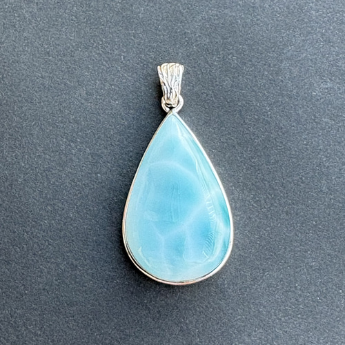 天然石ラリマー☆高品質！しずく型ペンダントトップ☆かめ模様が美しい！ 天然石ラリマー☆高品質！しずく型ペンダントトップ☆かめ模様が美しい