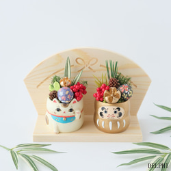 お正月　猫ちゃんの熊手 🎍お正月授与品紹介🎍 新しい熊手を頒布しております まねきねこ豆熊手