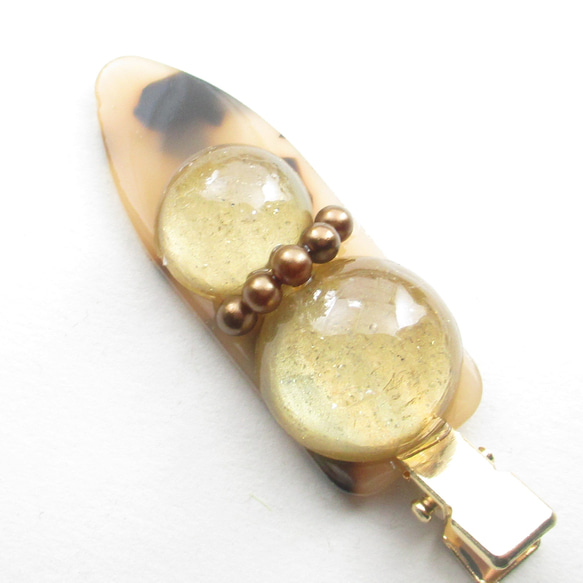 ときにゴールデンスノーマンは、クォーツよりも激しくド派手に着飾ります♪<創作ヘアクリップ>HC130 3枚目の画像