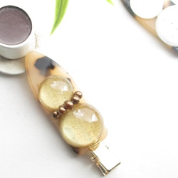 ときにゴールデンスノーマンは、クォーツよりも激しくド派手に着飾ります♪<創作ヘアクリップ>HC130 2枚目の画像