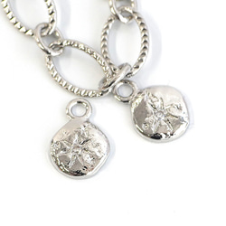 ejp944 [2 件裝] 星形圖案扭曲圓形硬幣吊墜，鑲嵌立方氧化鋯，不含鎳 第8張的照片