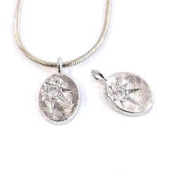 ejp945【2個入り】北極星モチーフ オーバル形 コインチャーム ニッケルフリー 9枚目の画像