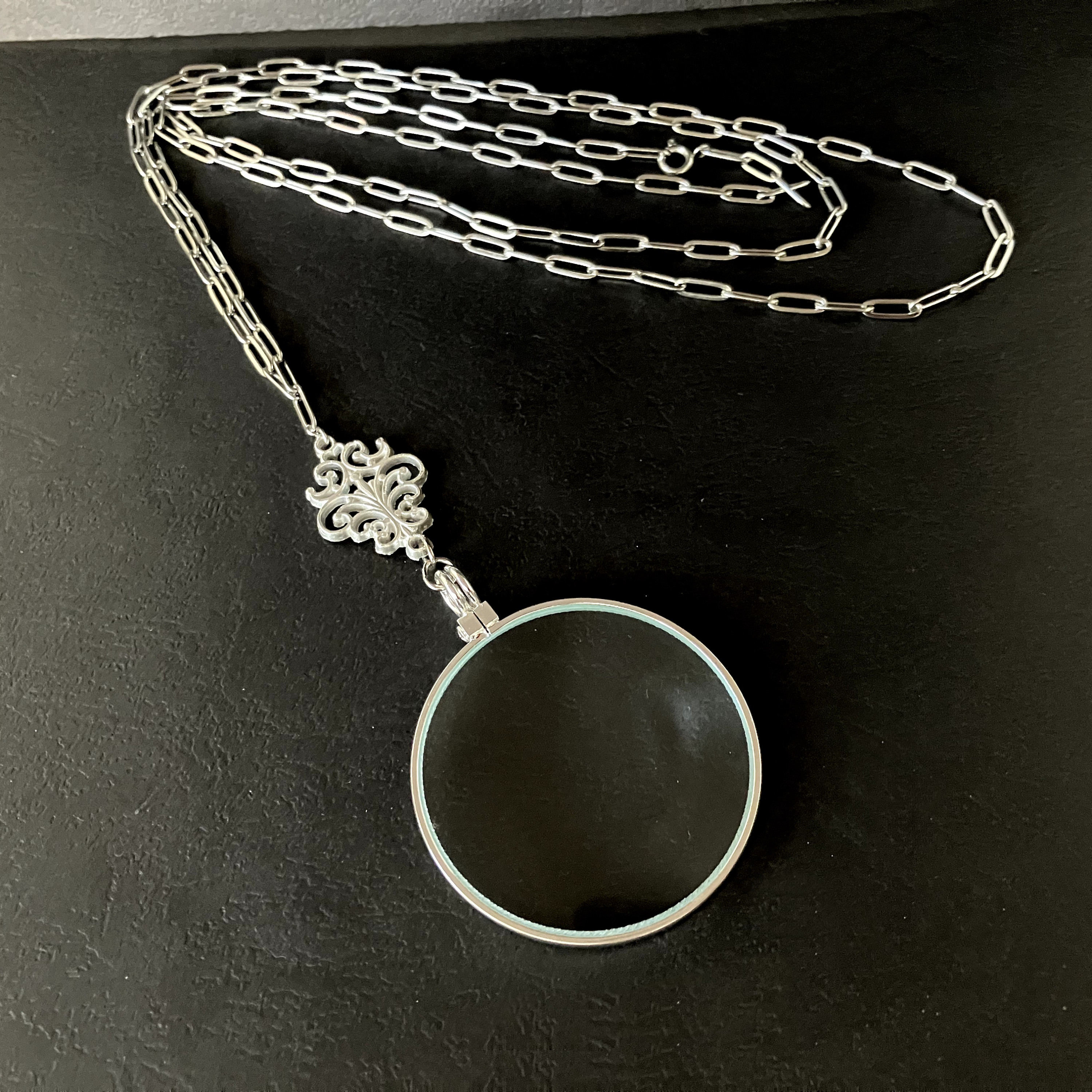 ルーペnecklace silver - classics ロングネックレス - 最長100cm調整可