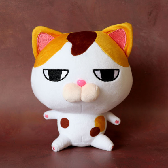 まめ猫 ぬいぐるみ ミケ ネコ ねこ ぬいぐるみ まめまめ工房秘密基地