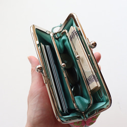 親子扣環錢包/飾品盒，印度刺繡，牛皮材質，腮紅花園 第6張的照片