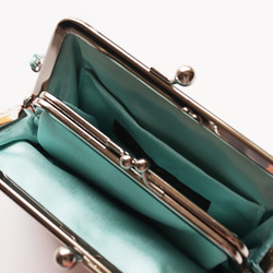 親子扣環錢包/飾品盒，印度刺繡，牛皮材質，腮紅花園 第5張的照片