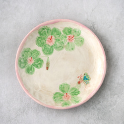 緑の花と蝶の色絵菊皿 中皿 春信工房 通販 18055276｜Creema(クリーマ)