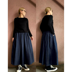 RATA❤️三種顏色可選❤️選擇您的裙長❤️修身顯瘦❣️成人A字裙❤️溫暖羊毛格紋 第18張的照片