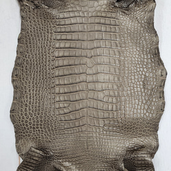 ワニ革 クレイフィニッシュ モールグレー No.C009199 5枚目の画像