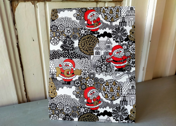 U.S.A. ヴィンテージ包装紙【あちこちサンタ】DA-WP098 2枚目の画像