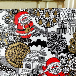 U.S.A. ヴィンテージ包装紙【あちこちサンタ】DA-WP098 1枚目の画像